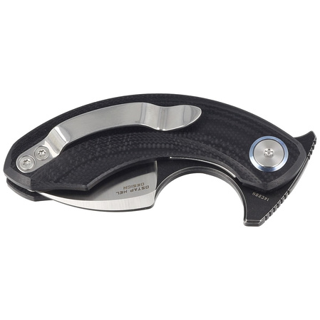 Bestech Strelit Knife Black G10, Black Stonewashed / Satin 14C28N by Ostap Hel (BG52A-2)