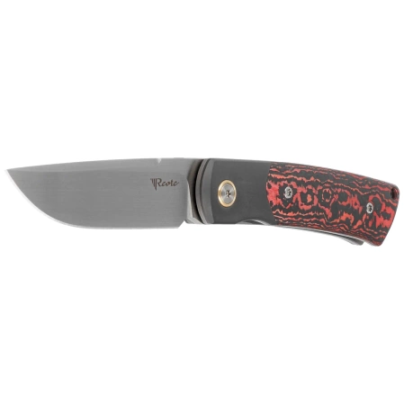 Reate Tribute Titanium/Zirconium/Lava Flow Fat Carbon, Hand Satin M390 (TBT.LAF.SAT)