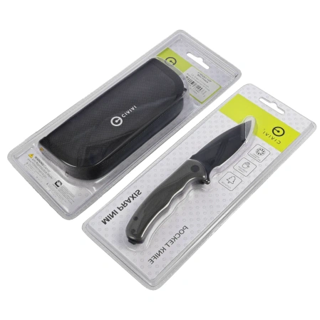 Civivi Mini Praxis Knife OD Green G10, Black Stonewashed D2 (C18026C-1CP)