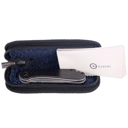 CIVIVI Knife Elementum Flipper Twill Carbon Fiber / Black G10, Damascus (C907DS)