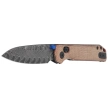 Nóż składany Kizer Begleiter 2.9 CL Brown Norplex UltreX Micarta, Acid Washed Damascus by Azo (V3458.2CDA2)