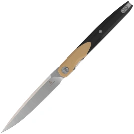 Bestechman Lanza Khaki/Black G10, Satin/Stonewashed 14C28N by Grzegorz Grabarski (BMK14B)