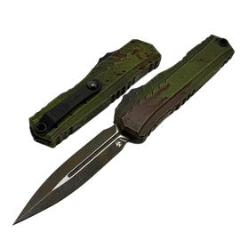 Nóż automatyczny OTF Microtech Cypher II D/E Signature Outbreak Aluminium, Outbreak M390MK by Deryk Munroe i Tony Marfione (1242-1OBS)