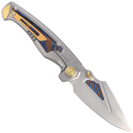 Nóż składany Remette Scepter Gray Titanium/Timascus, Pearlescent Surface M390 (SCPT-A)