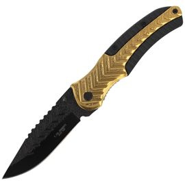 Nóż składany Herbertz Solingen Hit Black-Gold Drop Point Folder (577713)