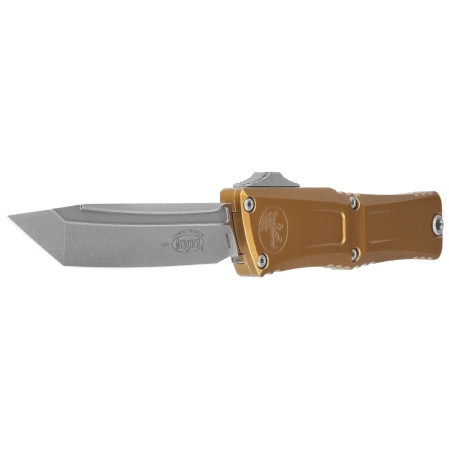 Nóż automatyczny OTF Microtech Combat Troodon Gen III T/E Tan Aluminium, Apocalyptic M390MK by Tony Marfione (1144-10APTA)