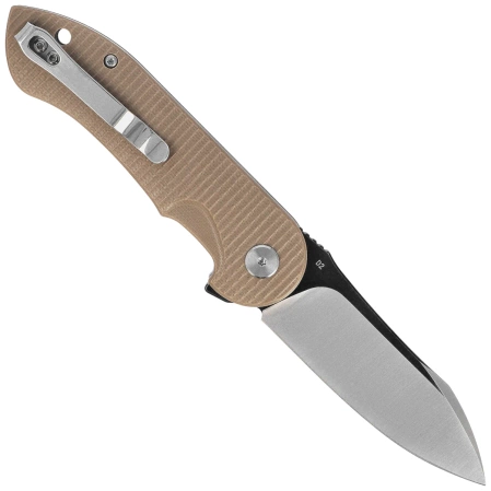Nóż składany Bestech Torpedo Beige G10, Black Stonewashed / Satin D2 (BG17B-2)