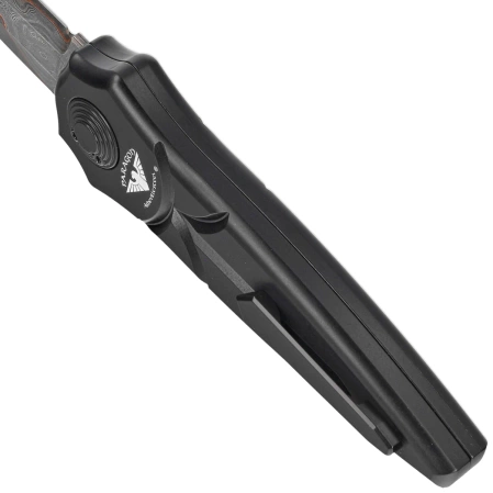 Paragon Warlock-X Convergence Black Aluminum, Damascus Baker Forge Raindrop Gomai Copper Shim 80CRV (WLOCX-CV-B-BFD)