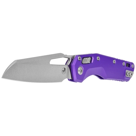 Nóż składany Microtech MSI S/E Purple Slab Side Aluminium, Stonewashed M390MK by Tony Marfione (210-10PU)