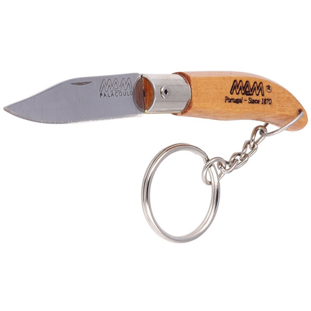 Nóż składany brelok MAM Iberica Mini Light Beech Wood, Inox HW, Satin 420 (2000-LW)