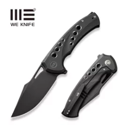 Nóż składany WeKnife Swiftfin Black Titanium, Black Stonewashed CPM 20CV (WE23051-1)