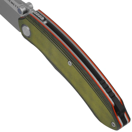 Remette Wild Species GC103 Knife Green G10, Fine Hand Grinding 14C28N