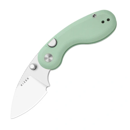 Kizer Microbe Knife Green G10, Satin 14C28N by Maksim Epifantsev (V2742A4)