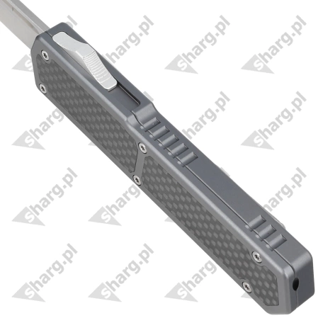 TacKnives TAKCOM Vigor V2 Carbon Fiber / Grey Aluminum, Satin CPM 154CM OTF automatic knife