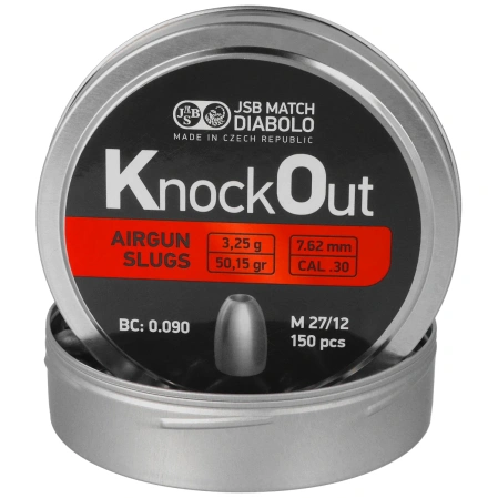 Śrut JSB Slug KnockOut .30 / 7.62 mm, 3.25 g, 150 szt. (546130-150)