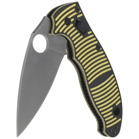 Spyderco Manix 2 Salt Knife Yellow-Black G10, Satin MagnaCut by Eric Glesser (C101GBKYLMCP2)