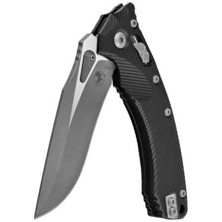 Nóż składany Microtech Amphibian Ram-Lok S/E Black Fluted Aluminum , Apocalyptic M390MK by Tony Marfione (137RL-10APFL)