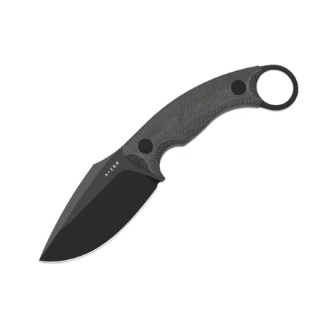 Kizer Cabox II Knife Black Micarta, Black PVD AEB-L by Jonathan Styles (1128A1)