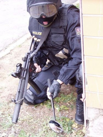 ESP Tactical Mirror Ø 71mm for Expandable Baton, nylon holder (BMO-02 / BMH-02)