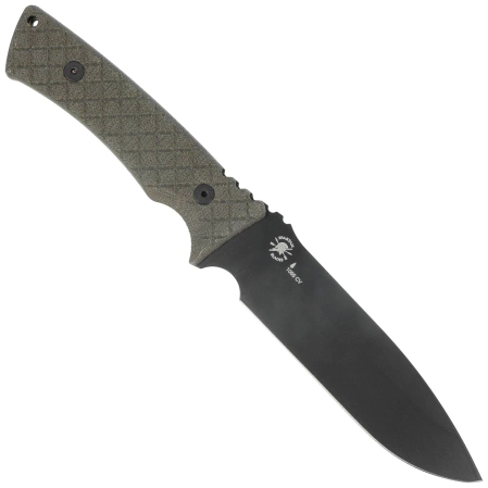 Nóż Spartan Blades Damysus Green Canvas Micarta, Black Powder 1095 Cro-Van by Curtis Iovito (SBSL003BKGR)