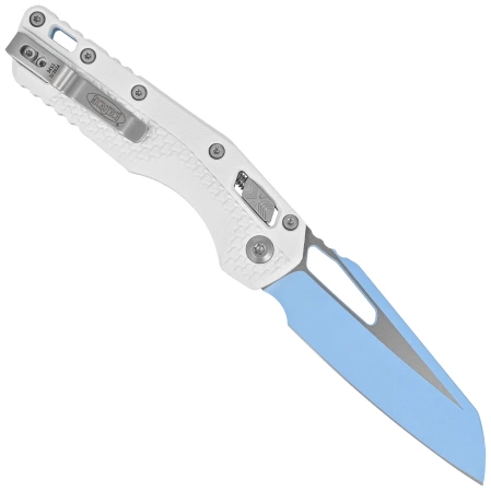 Microtech MSI S/E Ram-Lok White Tri-Grip Polymer, Sky Blue M390MK by Tony Marfione (210T-1PMCWH-Y7)