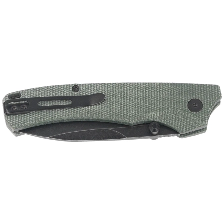 Remette WD107MGB Knife Military Green Micarta, Black Titanium 14C28N