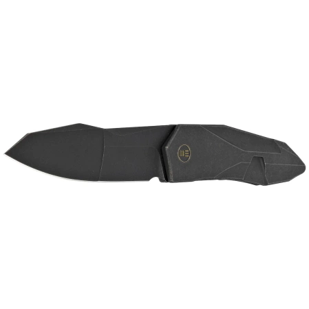 WE Knife Solid Black Titanium, Black Stonewashed CPM 20CV by Gustavo T. Cecchini (WE22028-1)