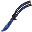 Nóż motylek Martinez Albainox Balisong Blue ABS/Black Steel, Colorful Blue 3Cr13Mov (02129)