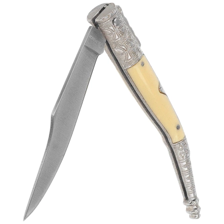 Martinez Albainox Folding Knife – White ABS Handle, Satin 3Cr13MoV (19790)