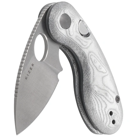 Kizer Microbe Knife Aluminum Foil G10, Satin 14C28N by Maksim Epifantsev (V2742A11)