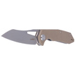 Nóż składany Kubey Knife New Vagrant Tan G10, Sandblast AUS-10 (KU291B)