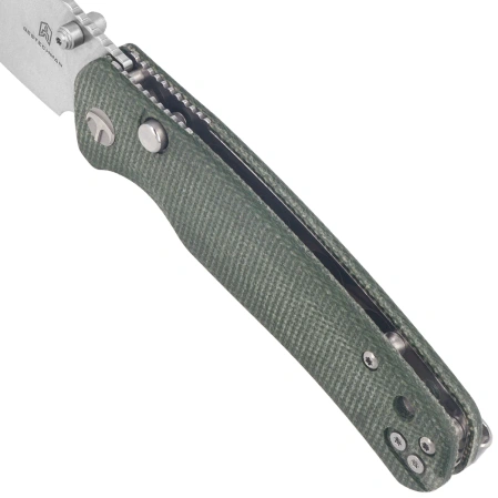 Bestechman Cicada's Wing-TL Knife Green Canvas Micarta, Satin 10Cr15CoMoV (BMK24-M-2)