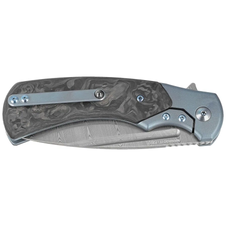 Nóż składany Fox 40th Anniversary Knife Marble Carbon Fiber, Damasteel DS93X Gysinge knife (FX-F2017 D)