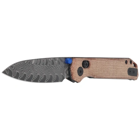 Nóż składany Kizer Begleiter 2.9 CL Brown Norplex UltreX Micarta, Acid Washed Damascus by Azo (V3458.2CDA2)