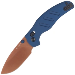 Kizer C01C 2.9 CD Knife Blue Aluminum, Sunset Metal PVD Elmax by Sheepdog Knives (Ki3488.29CDA1)
