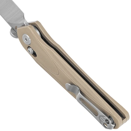 Nóż składany Bestech Mothus Beige G10, Stonewashed / Satin 14C28N by Kombou (BG67B)