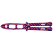 Nóż treningowy motylek Third Decor Habitat Balisong Blue-Red Steel,  Blue-Red 420 (TH-K3103)