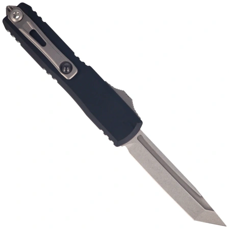 Microtech UTX-70 Gen IV T/E OTF Knife Black Aluminum, Stonewashed M390MK by Tony Marfione (11494-10)