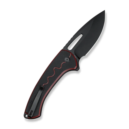Sencut Squiggy Knife Burgundy / Black G10, Black 9Cr18MoV (S24082A-3)