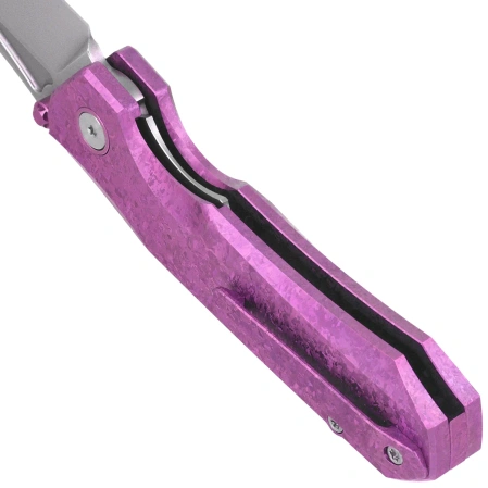 Remette Rhino Knife Pink Crystallized Titanium, Pearlescent M390 (RNTB1)