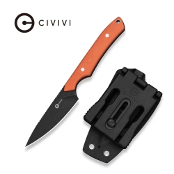 Civivi High Grass Hunting Knife Orange G10, Black Stonewashed 14C28N by Matt Gentry (C25084-1)
