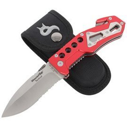 BlackFox Aluminium Red Rescue Folding Knife (BF-117)