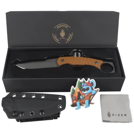 Nóż Kizer Billy Bones Sand G10, Gray PVD/Stonewashed AEB-L by Maksim Epifantsev (1115A2)