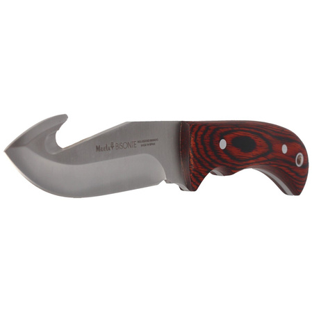 Muela Bisonte-11R Pakka Wood Knife, Satin X50CrMoV15