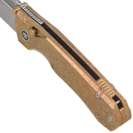Remette Rhino Knife Gold Crystallized Titanium, Pearlescent M390 (RNTB2)