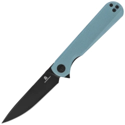 Nóż składany Bestechman Flick Grey G10, Black PVD D2 by Ostap Hel (BMK13F)