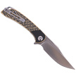 CIVIVI Knife Dogma Black Polished Brass, Satin Finish (C2014A)
