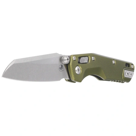 Microtech MSI Mini Ram-Lok S/E Knife Fluted OD Green Aluminum, Stonewashed M390MK by Tony Marfione (210M-10FLOD)