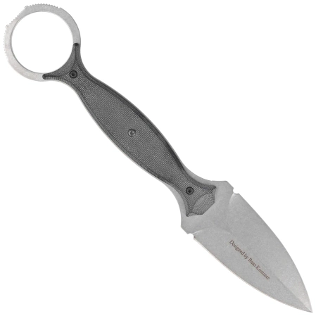 Nóż Maserin Neck Knife 922/STW Black G10, Stonewashed N690 by Russ Kommer