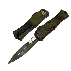 Microtech Hera II Mini Bayonet Signature OTF Knife Outbreak Aluminium, Outbreak M390MK by Tony and Sean Marfione (1701M-1OBDS)